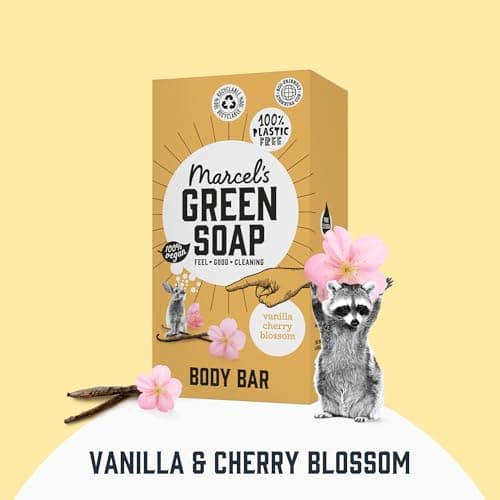 Marcel's Green Soap - Body Bar Vanilla & Cherryblossom - Saves 3 bottles of regular Shower Gel - 100% Eco friendly - 100% Vegan - 97% Biodegradable - 150 G — view 6