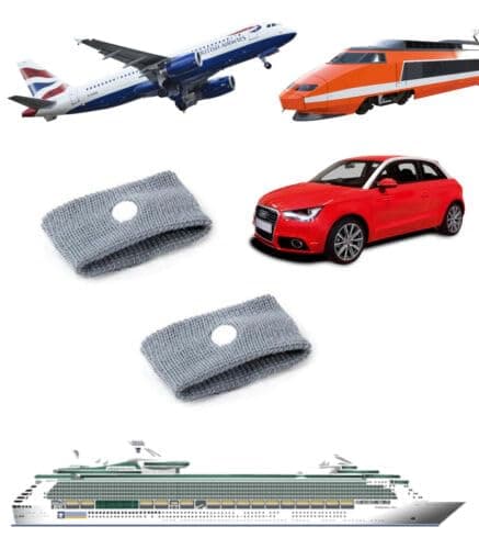 Pair Car Motion Sickness Wristbands Acupressure Nausea Relief Band for Morning Sickness Sea Travel — view 2