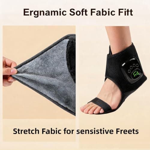 3 in 1 Wireless Foot Massager with Heat, 4 Compression Modes, Black — view 2