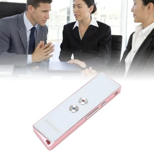 Acouto Translator Device Support 74 Languages 70 Accents Real Time 5.0 99% Accuracy Rate Handheld Voice Translator Rose Gold, Can Be for a Time. Language Device Voice (Rose Gold) — view 2
