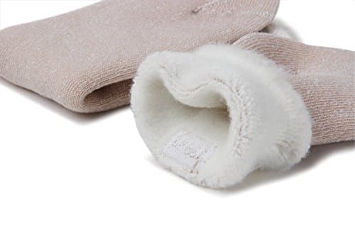 JARSEEN 2 Pairs Womens Wool Thermals Socks Warm Wool Pile Lined Insulated Thick Knitting Ladies Socks Winter Cute Embroidery (2 Khaki, UK 4-9) — view 5
