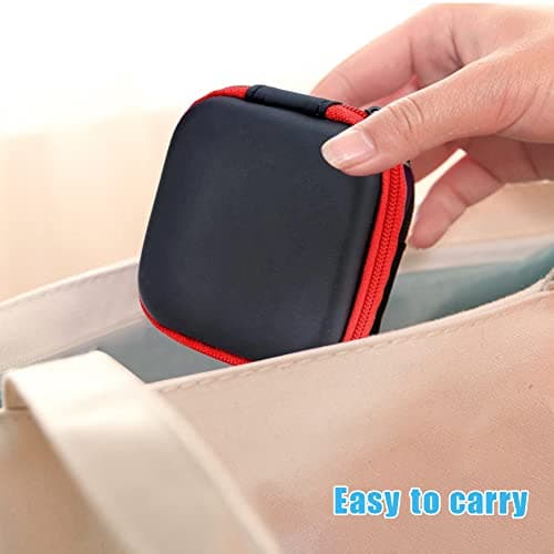 6-Pack Earphone Pouch - Portable Earbuds Case - Headphones Organizer - Mini Storage Box - 6 Colors — view 5