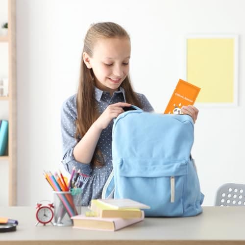 WUBAYI 7 Pack Kids Disposable Rain Poncho PE Material, Adjustable Drawstring Hood & Elastic Sleeves, Waterproof Reusable Plastic Ponchos for School, Travel, Camping, Outdoor Activities — view 3
