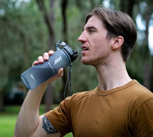 Super Sparrow Sports Water Bottle - 500ml - Non-Toxic BPA Free & Eco-Friendly Tritan Co-Polyester Plastic - For Running, Gym, Yoga, Outdoors and Camping — view 4