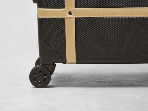 Rock Vintage Medium 57L Hard Shell Suitcase - Black & Gold — view 3