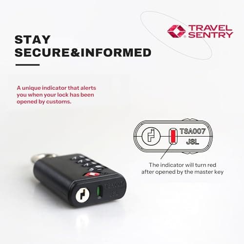 UP Security TSA Locks for Luggage, Small Combo Lock for Suitcase, 4 Digit Combination Lock for Outdoor, Gym Locker, Cabinet, Gun Case, Travel Safe Padlock with Code for Backpack, Bag Zipper (Green) — view 2