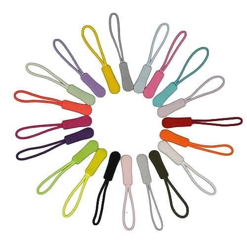 Amykite 20 PCS Replacement Zipper Pulls, Strong Nylon Cord Extension Zipper, Zipper Pulls Repair Kit for Purses, Backpacks, Handbags, Jackets, Coats, Pants, Luggage, etc.(Mint Green) — view 6