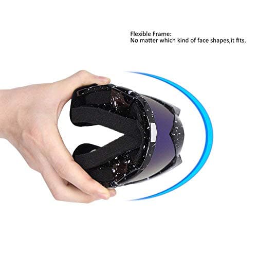 4-FQ Motorcycle Goggles Dirt Bike ATV Goggles(Black Frame+Color lens) — view 4
