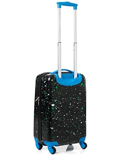 Sonic The Hedgehog Kids Suitcase | Black Small Cabin Bag for Boys & Girls | Carry On Trolley with Extendable Handle | Paint Splatter Gaming Fun | Game Movie Travel Accessory for Children & Teens — view 4