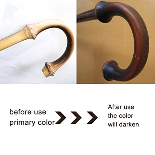AMOCHO Bamboo Wood Walking Stick for Men and Women，80cm/31in, 85cm/33in, 90cm/35in，Walking Cane for Seniors，canes for Fathers Mothers (Size : 90cm/35in), Onecolor — view 2