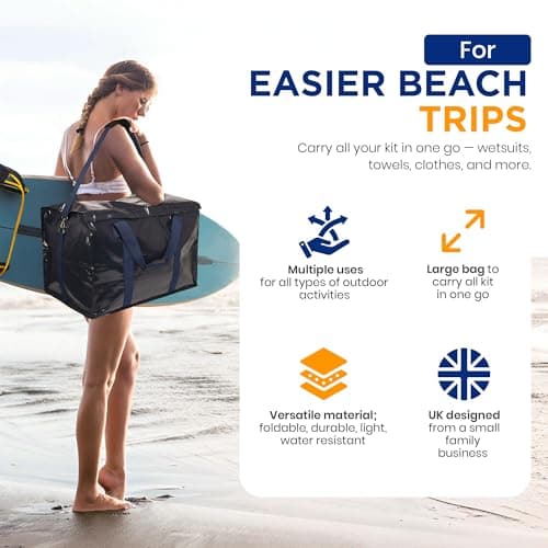 BCHEE Water Sports Kit Beach Bag, Change Bag for Wet Or Dry Kit | Water Resistant Durable Material | Velcro Fastening Lid | Removable Shoulder Strap | Strong Handles | UK Business | BOGOF — view 4