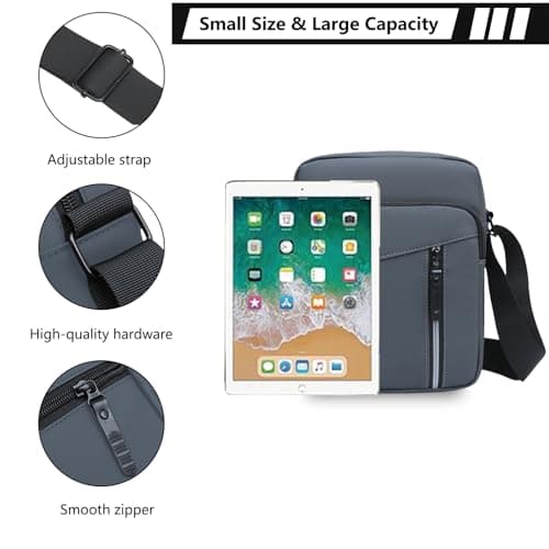VIRAHYEM Men's Shoulder Bag Crossbody Bag Large Business Messenger Bag — view 5