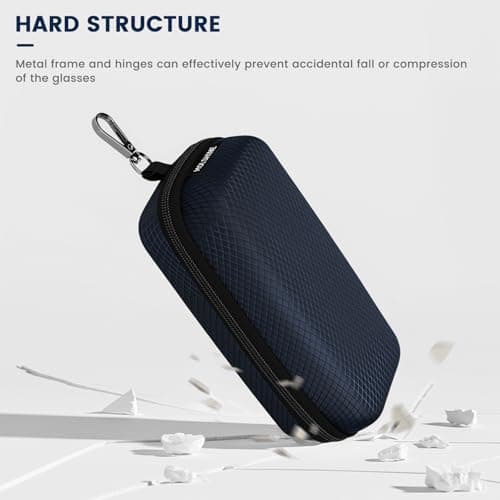 molshine Dual Compartment EVA Sunglasses Case,Shockproof Sport Glasses Case — view 5