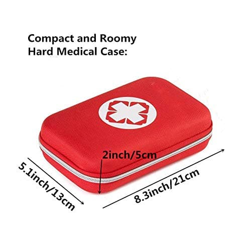 Lifesport First Aid Pouch Waterproof Medicine Storage Bag Portable Medical Package Emergency Medical Kit Survival Medicine Pills Pocket Container Perfect for Home Car Travel Outdoor (Red) — view 3