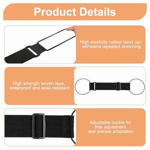 4PCS Adjustable Silicone Elastic Luggage Connector Strap for Carry On Cases — view 3