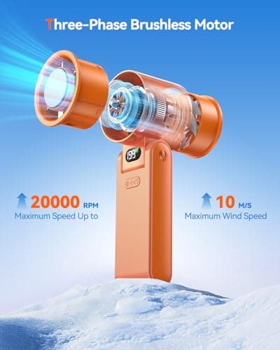 Fanseesy Portable Handheld Turbo Fan with Ice Cooler, 199 Speed Personal Fan,5500mAh Rechargeable,20H Cooling Time,20000 RPM Powerful Silent Motor, Summer Essential for Travel/Outdoor/Office,Hot Pink — view 4