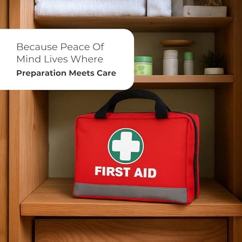 Straame 309 Piece First Aid Kit, Red Emergency Medical Set for Car & Travel — view 6