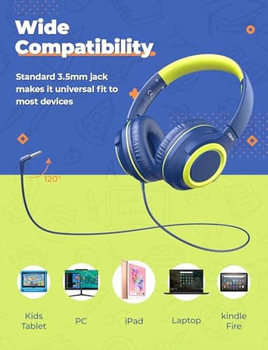 iClever HS22 Kids Headphones Wired 2 Pack with Sharing Splitter — view 6