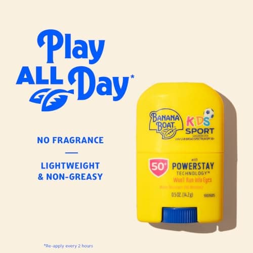 Banana Boat Kids Sport Broad Spectrum Sunscreen Stick with SPF 50, 0.5 Ounce — view 2