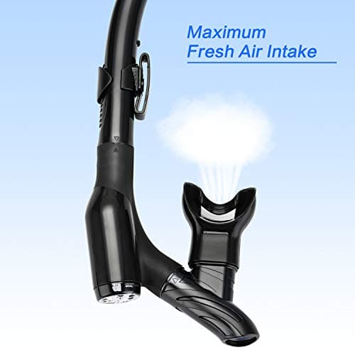 LUXPARD Snorkel Set Adults, Snorkel Mask and Dual Drain Valve Dry Snorkel — view 4