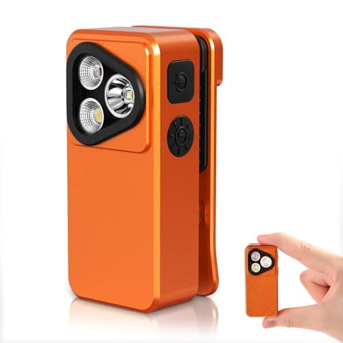 Coanto Rechargeable EDC Torch, 350 lm Magnetic Clip Light, Orange
