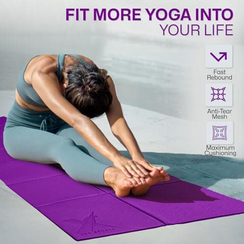 XN8 Sports Foldable Yoga Mat – Non-Slip, Eco-Friendly, Lightweight, Portable with Carrying Strap, Perfect for Home, Gym, and Travel Workouts, 72 Length — view 5