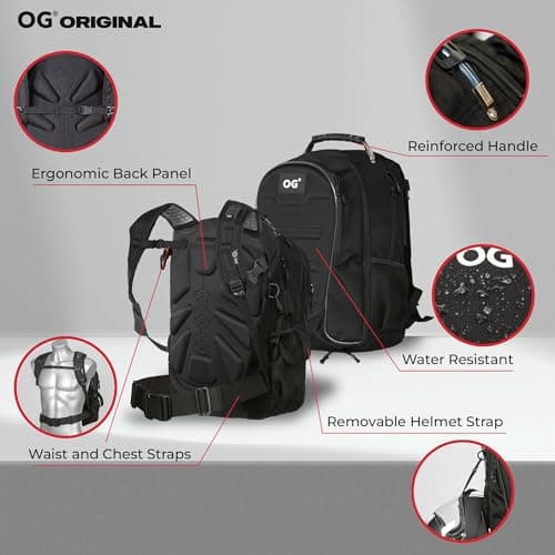 CityRunner Waterproof Motorbike Backpack 2 Helmets 3 Carry Options 30-35L — view 6