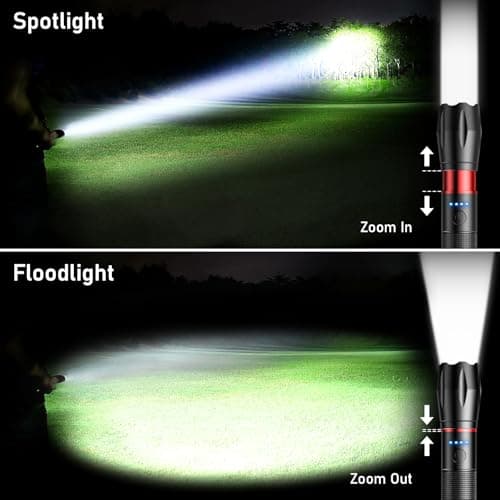 Blukar LED Torch Rechargeable,[2 Pack] Super Bright Flashlight with 5 Modes — view 3