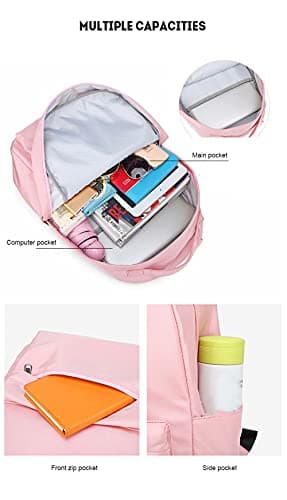 GALER Back to School Backpack for School Bags for Girls Secondary School, Waterproof Backpack Ladies Backpacks College Rucksack Junior High School Bags for Teenage Girls - Black — view 3