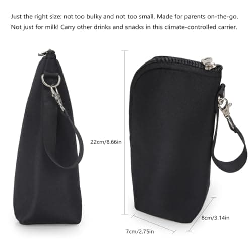 ULVBABI 2pcs Insulated Baby Bottle Bags, Portable Breastmilk Storage Tote Thermal Feeding Pouch Holder Travel Carrier, Heat Preservation and Cold Preservation (2 Bottle Bags) — view 2