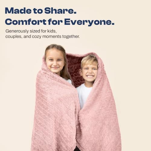 EverSnug Premium Travel Blanket Pillow - Soft 2 in 1 Airplane Blanket with Soft Bag Pillowcase, Hand Luggage Sleeve and Backpack Clip (Light Pink), King — view 5