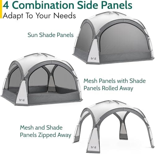 Trail Dome Gazebo with Zip-Away Sides, Carry Bag, 3.5m x 3.5m — view 3