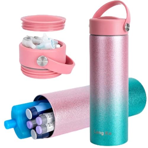 SUNMON Insulin Cooler Travel Case for Flight, Monjaro Insulin Pen Case with Ice Packs, 24H Diabetic Injection Cooler for Diabetes Supplies, Portable Medical Bottle for 1-5 Insulin Pens(Pink)