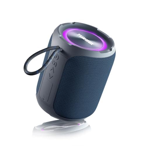 YEAHBOX Portable Bluetooth Speaker with Stereo Wireless IPX7 Waterproof Speaker, TWS Pairs, Bluetooth 5.3 with 4-in 1 BT/Aux/TF-Card/U Disk Input, Wireless Speaker for Outdoor/Home/Party