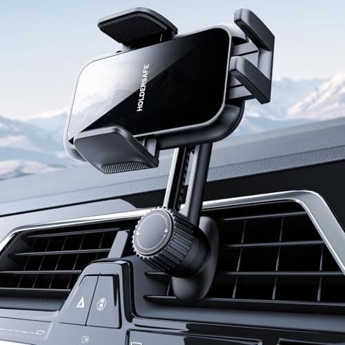 Phone Holder for Car Vent: [Never Blocking] Air Vent Cell Phones Mount, Quick Release Car Phone Mount with Stable Hook Clip, 360° Rotation Automobile Phone Cradle for iPhone Samsung Huawei-Acrylic