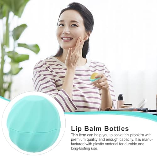 10pcs Blue Plastic Lip Balm Container Refills for Travel — view 3