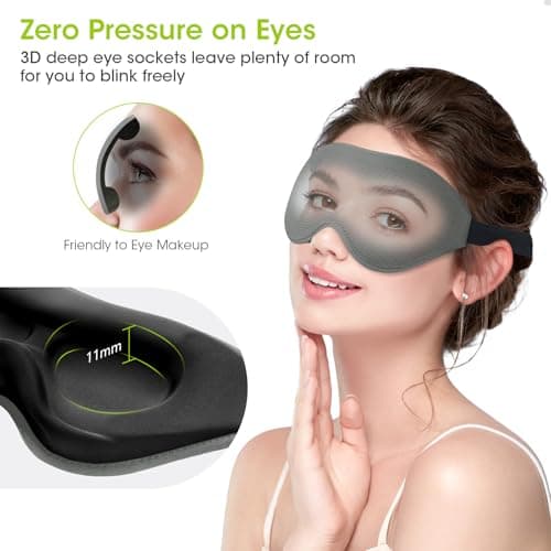 100% Blackout Sleep Mask for Women Men-Laitver Eye Mask for Side Sleeper — view 3