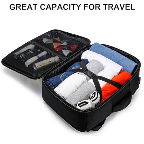 Cabin Bag 45x36x20 for Easyjet Underseat 30L Travel Hand Luggage Backpack Carry-ons Bag Hand Luggage Bag Travel Rucksack Cabin Size Cabin Luggage Bags Fit 15.6Inch Laptop with USB Charging Port-Black — view 4