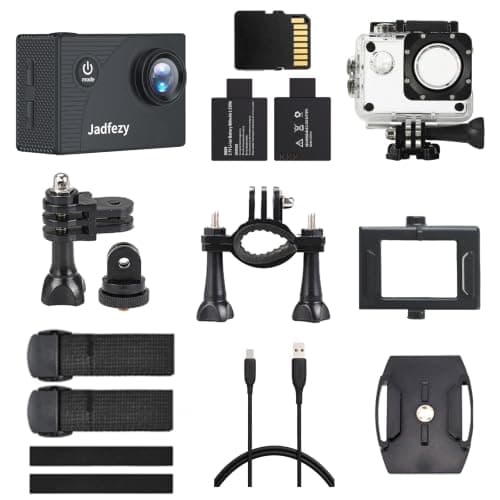 Jadfezy Action Camera FHD 1080P 98FT/30M Waterproof Underwater Cameras — view 2