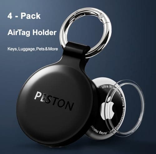AirTag Holder Keyring, 4-Pack IP67 Waterproof Case for Apple AirTag 1 & 2 — view 6
