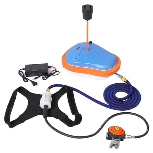 TUXING Diving Ventilator, Scuba Diving Ventilator System with 7M Telescopic Pipe, Tankless Portable Rechargeable Scuba No Tank Needed for Recreational Diving Fishing Snorkeling