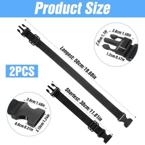 2 Pcs Waist Bag Extension Strap, 20 X 0.98 Inch Bumbag Extension Belt — view 5