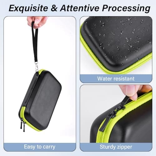 AOGOE Case for Philips O Blade QP2630, QP2520, QP2620, QP2724, QP6550, Portable Trimmer Shaver Protection, Travel Organizer Carrying Bag for O Blade, Electric Face Body Trimmer Travel Case, Black — view 3