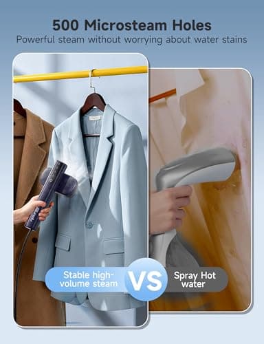 Sundu Portable Steamer Iron, 15s Heat, 4 Modes, LED Display for Clothes — view 5