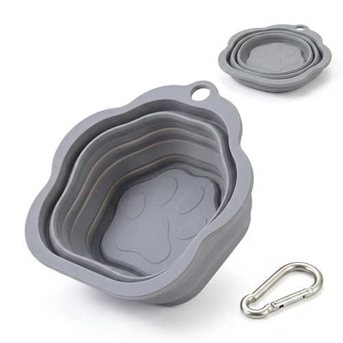 UZYXC Collapsible Dog Bowl, Large 800ml Premium Silicone Pet Water Bowls for Cats & Dogs, Portable Dog Travel Bowls for Outdoor Camping Hiking