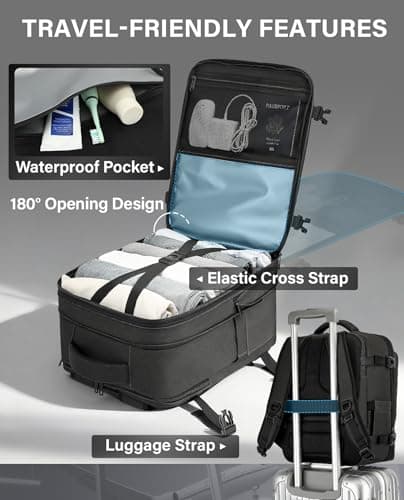 VANKEV 40x30x20 Expandable Ryanair EasyJet Eurowings Wizz Air Cabin Bag — view 5