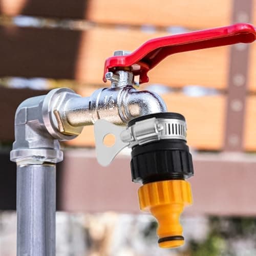 2 Pcs Hose Tap Connector,Kitchen Taps Hose Connector,Tap Connectors for Hoses Pipe,Hoses Fittings,Mixer Garden Taps,Adjustable Stainless Steel Collar,Fitting Set Faucet Adapter for Indoor and Outdoor — view 4