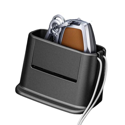 Car Console Organiser | Car Dashboard Bag Key Holder Organiser - Non-Slip Car Accessories for Phone Keys Truck SUV Saloon Pickup Scooter - Automotive Travel Driving Road Trip F