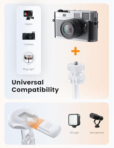 ANXRE 71"/180cm Phone Tripod for Phone＆Camera,NT79 Extendable Selfie Stick — view 4