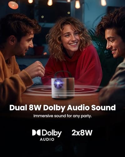 NEBULA Anker Mars 3 Air 1080p Mini Projector, Smart 400 ANSI-Lumen Portable Projector with Google TV, Wi-Fi, Dolby Digital, 2×8W, 150-Inch Picture, Built-In Battery with 2.5-Hour Playtime — view 5